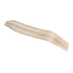 Extensions de cheveux à bandes adhésives 8 pouces, ondulation naturelle, 100% cheveux indiens Remy, blond platine cendré - Product Image 3