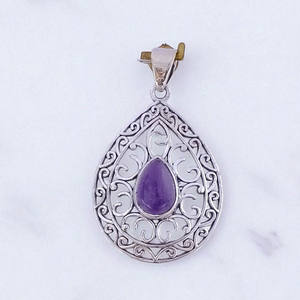 Colgante Moonstone Premium Plata de Ley 925 Artesanal Elaborado Con Anillo de Plata con Piedras Naturales - Product Image 3