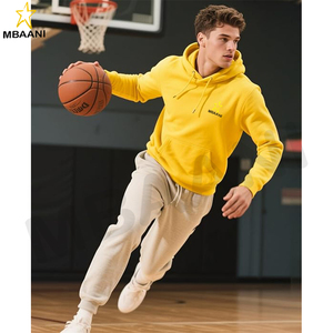 Sweat-shirt à capuche pour hommes et femmes, sweat-shirt de sport à capuche, couleur jaune - Product Image 4