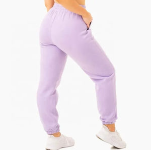 Pantalon de survêtement à cordon de serrage personnalisé pour l'hiver 2025, femmes, grande taille, jambe large et droite, respirant, coton écologique - Product Image 2