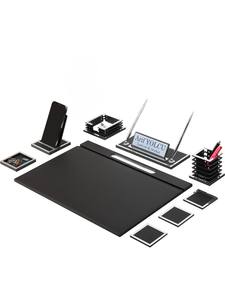 10 Pieces Leather Desk Set <b>Office</b> Supplies <b>Office</b> <b>Accessories</b> Desk Organizer Stationary Set Desktop <b>Accessories</b> <b>Office</b> <b>Decor</b> - Product Image 6