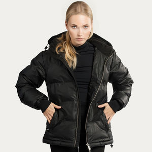 Chaqueta de Invierno Impermeable con Capucha y Cremallera para Mujer, Estilo Motero, Personalizada, de Softshell, para Equitación, Directamente de Fábrica, EQ-WJ4 - Product Image 4