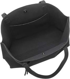 Oversized Ladies <b>Tote</b> <b>Bag</b> For Women's In <b>Faux</b> <b>Leather</b> With Charming Tassel And Functional Inner Pockets - Product Image 5