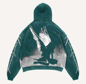 Gran oferta de sudaderas con capucha de lavado ácido, sudaderas con capucha con serigrafía completa, estilo único, transpirables, sudaderas con capucha con estampado de soplo para hombres - Product Image 6