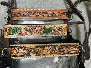 ใหม่ตะวันตกมือเครื่องมือแกะสลักหนังใสกระเป๋าสตางค์สไตล์หลายใช้กระเป๋าหนังสําหรับผู้หญิงหลายใช้ - Product Image 5