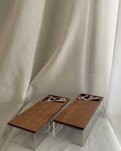 Edición de Regalo para Hogares Árabes, Elegante Caja de Dulces de Acrílico Transparente con Tapa de Incrustaciones de Madera, Lujo para Ramadán y Eid Mubarak - Product Image 2