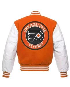 Veste universitaire en laine mélangée pour hommes Veste d'hiver chaude avec fermeture à bouton-pression et poignets côtelés - Product Image 1