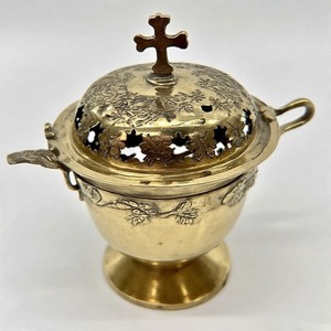 กระถางธูปทองเหลืองแบบแขวนสำหรับพิธีกรรมในโบสถ์และการบูชาอันศักดิ์สิทธิ์ - Product Image 5