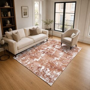 <b>RUGS</b> DEPOT LXDP-0534 Wholesale Terracotta Gold Designer Pattern Digital Printed Machine Washable Chenille Area <b>Rug</b> <b>Non</b> <b>Slip</b> - Product Image 2