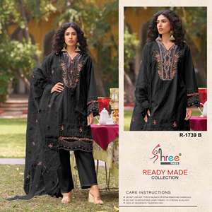 Últimos conjuntos de Kurta de lujo para mujeres y niñas, ropa India pakistaní, traje de algodón cosido recto por exportación - Product Image 5