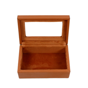 มาใหม่ล่าสุดอินเดียแฮนด์เมดกล่องไม้หนังสีน้ําตาลติดตั้งการออกแบบที่ไม่ซ้ํากันกล่องเก็บงานฝีมือไม้ของขวัญขายสูงรายการ - Product Image 4