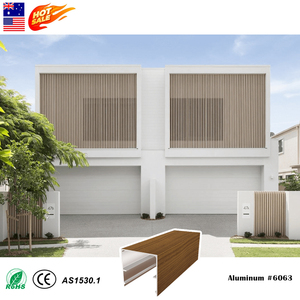 Fabricant Jayminton Bardage aspect bois ou bois Bardage à lattes en aluminium Abat-jour à persiennes Façade métallique - Product Image 1