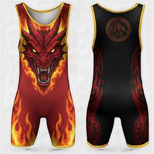 Fournisseur d'usine OEM/ODM, vêtements de musculation professionnels grande taille, justaucorps de lutte sans bretelles, fermeture à pression, respirant - Product Image 4