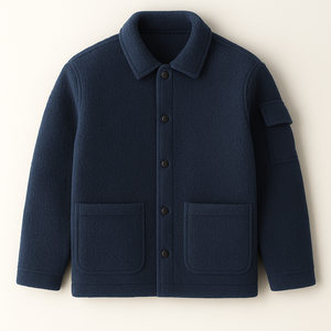 Sweat à capuche en laine à motif uni OEM/ODM, vêtements d'extérieur d'hiver personnalisés pour hommes et femmes, faible MOQ, vente en gros, col roulé - Product Image 4