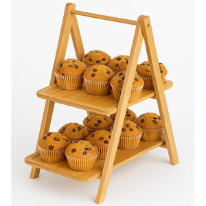 Estante de Bambú Ecológico Moderno de Dos Niveles para Condimentos, Montado en la Pared, Móvil, para Almacenamiento de Alimentos, 37x32x16cm - Product Image 3