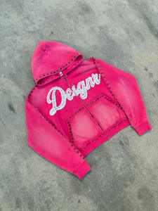 Ventes en gros de sweats à capuche pour hommes et femmes, toutes tailles, collection automne-hiver, style zippé intégral, impression personnalisée du logo, sweat à capuche - Product Image 3