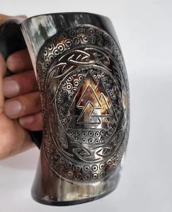 Taza de Cuerno Artesanal en Oferta con Asa de Cuerno Natural para Cerveza o Café y Bebidas Frías Disponible al por Mayor - Product Image 4