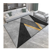 Tapis moderne en velours cristal 3D, base antidérapante à pois, tapis sur mesure, imprimé abstrait en peluche pour salons contemporains et voitures