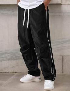 กางเกงวอร์มขายาวแนวสตรีทสำหรับผู้ชายกางเกงขากว้างแบบลำลองน้ำหนักเบาย้อมสีเรียบโลโก้ออกแบบได้ตามต้องการ - Product Image 6