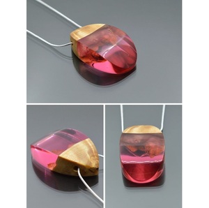 2025 Nueva colección Street Boy resina transparente y collar de eslabones de madera Venta caliente Hip Hop Punk Infinity gargantilla para hombres joyería hecha a mano - Product Image 1