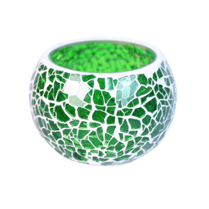 Porte-bougie en T en mosaïque de verre, Design de luxe, bon marché, échantillon votif disponible - Product Image 3