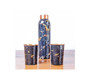 Botella de agua de cobre puro Diseño a prueba de fugas Perfecto para deportes Fitness Yoga Botella de agua a precio mayorista - Product Image 3