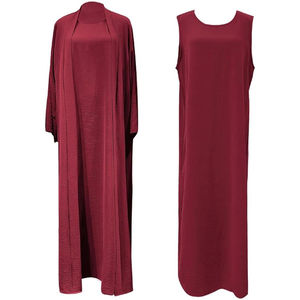 Meilleures ventes modeste simple en mousseline de soie Abaya femmes robes personnalisées de haute qualité 100% coton toutes saisons prix pas cher pour la vente - Product Image 5