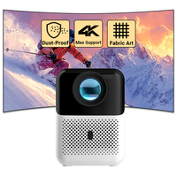 Projecteur portable CD202, moteur lumineux étanche à la poussière avec mise au point manuelle, 260 ANSI, 720P, Android 9.0, stéréo HIFI, utilisation pour les jeux