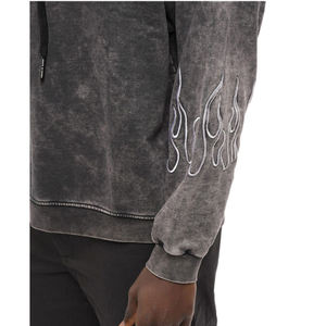 Custom Acid Wash Hoodie Bleach Washed Oversized Fit Sudadera para hombres y mujeres en Urban Vintage Street Style - Product Image 4