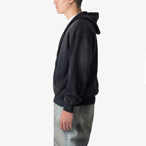 Wholesale Men's Hoodies 100% Cotton Streetwear <b>Zip</b> <b>up</b> <b>Hoodie</b> Oversized <b>Vintage</b> Heavy Weight 500gsm Acid Washed Hoodies for Man - Product Image 3