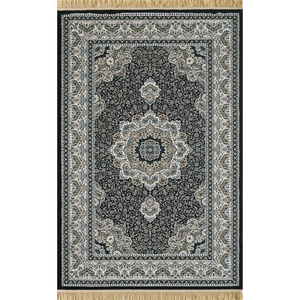 Alfombra turca de lujo hecha a máquina Golden Almas Navy Premium para sala de estar del fabricante de Gaziantep - Product Image 1
