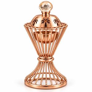 Brûleur d'encens en acier inoxydable avec design palmier et dessus en cristal, diffuseur d'aromathérapie, utilisation toute saison - Product Image 4