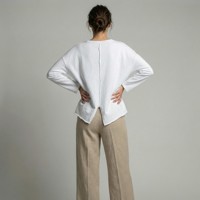Pull décontracté d'été pour femme, tricoté à la machine, respirant, col rond, manches longues, motif floral uni