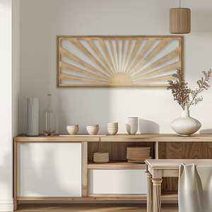 Tenture murale en bois traditionnelle faite à la main avec tapisserie indienne en coton et pièce décorative artistique de travail de miroir pour les maisons culturelles - Product Image 1