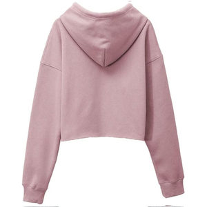 Nuevo diseño 2025 invierno mujer Crop Hoodie | Frente personalizado 100% algodón Streetwear pulóver gimnasio Activewear Fitness ropa - Product Image 2
