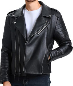 STREET Style Hombres Chaqueta de cuero Venta al por mayor Chaquetas de cuero para hombres - Product Image 4