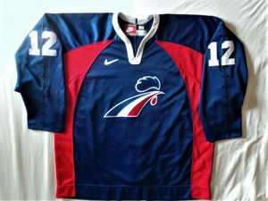 Maillot de hockey sur glace respirant en polyester, chemise d'entraînement, impression par sublimation, logo brodé, maillot de hockey sur glace personnalisé - Product Image 2