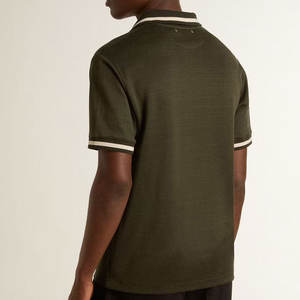 เสื้อโปโลผ้าฝ้ายถักลายพื้นสำหรับผู้ชาย, สินค้ามาใหม่สำหรับเสื้อโปโลเนื้อผ้าระบายอากาศได้ดีและไม่ยับง่าย - Product Image 4