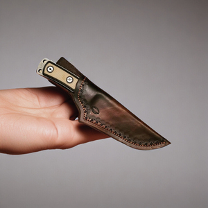 Gaine de couteau en cuir universelle de conception classique avec qualité d'exportation d'arbre en carbone pour les survivants de camping de chasseurs de chefs - Product Image 5