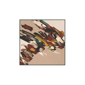 Cotton Fashion Square Abstract Pattern Scarf in Beige - Product Image 1