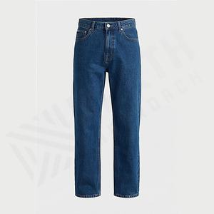 Vaqueros personalizados de color, corte ajustado, extragrandes, largos hasta el suelo, estilo urbano vintage, casual, lavado medio, para verano, otoño e invierno, de secado rápido. - Product Image 1