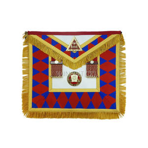 Prix le plus bas nouveau Design maçonnique brodé à la main Grand Lodge maître tablier maçonnique à vendre - Product Image 2