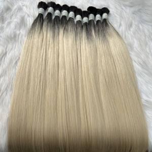 Europeo Ombre Tonos Extensiones de cabello Remy recto natural Cabello humano ruso crudo - Product Image 3