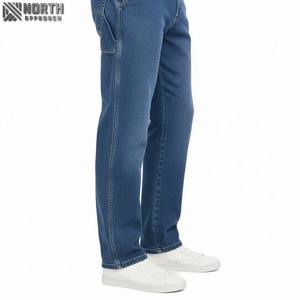 Pantalones vaqueros holgados lisos personalizados para Hombre, pantalones vaqueros de gran tamaño para Hombre, pantalones vaqueros Hip Hop, ropa de calle, pantalones acampanados holgados, pantalones vaqueros holgados para Hombre - Product Image 4