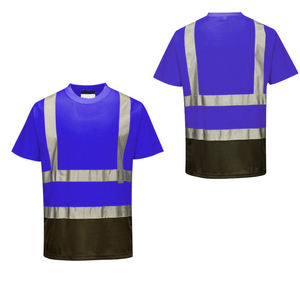 Ropa de trabajo de talla grande camiseta de seguridad personalizada Hi Vis reflectante trabajo seguridad Camiseta 100% algodón Industrial alta visibilidad camiseta - Product Image 6