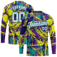 Nouveau design à manches longues camouflage sublimation élégant hommes femmes ajusté extérieur t-shirts logo personnalisé conception sublimation t-shirts