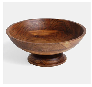 Plato para Servir Ensaladas de Madera Pulida Ligera de 500 ml, Tamaño Personalizado, Hecho en India, Clásico de MULTI CRAFT - Product Image 5