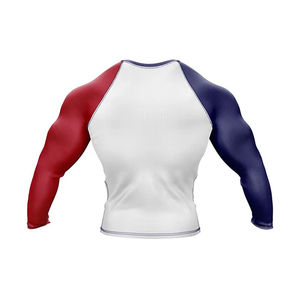 Rashguard de grappling de haute qualité, sublimation intégrale, drapeau américain, polyester et élasthanne, vêtements de combat MMA, chemises de compression - Product Image 2