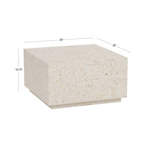 Mesa de Centro Hecha a Mano con Incrustaciones de Madreperla, Diseño Moderno y Ecológico, Mueble de Primera Calidad para Sala de Estar, Decoración del Hogar - Product Image 3