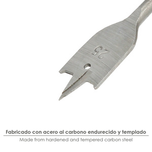 Punta per trapano piatta per legno Wolfpack a 3 punte 25,00 mm. - Product Image 3